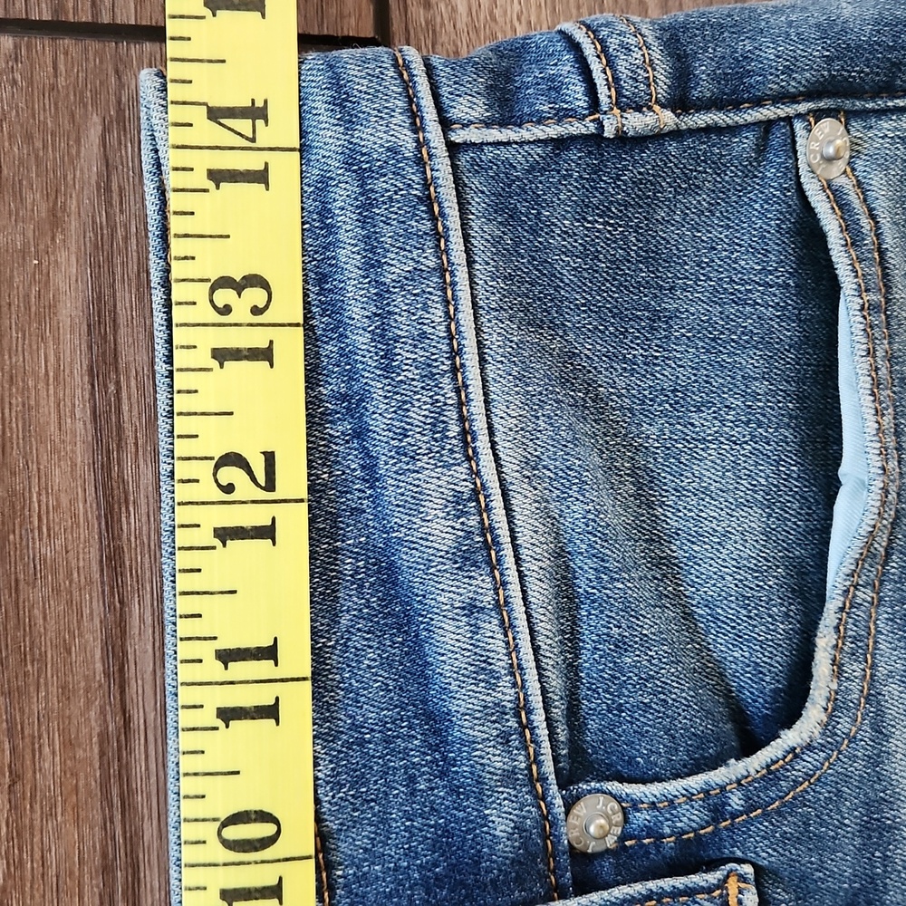 J. Crew 9" High Rise Toothpick Ankle Jean Hartley Distressed Raw Frayed Hem 28 - Picture 9 of 11